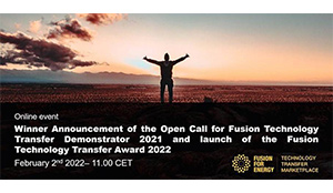 Invitation to the Fusion Technology Transfer Demonstrator Call Winner Announcement
